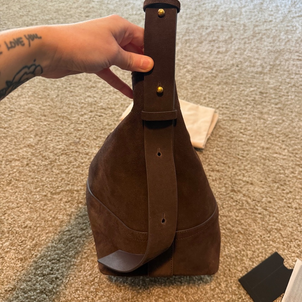 Rag &‎ Bone Clinton bucket bag chocolate brown  leather suede minimalist slouchy - Picture 7 of 11